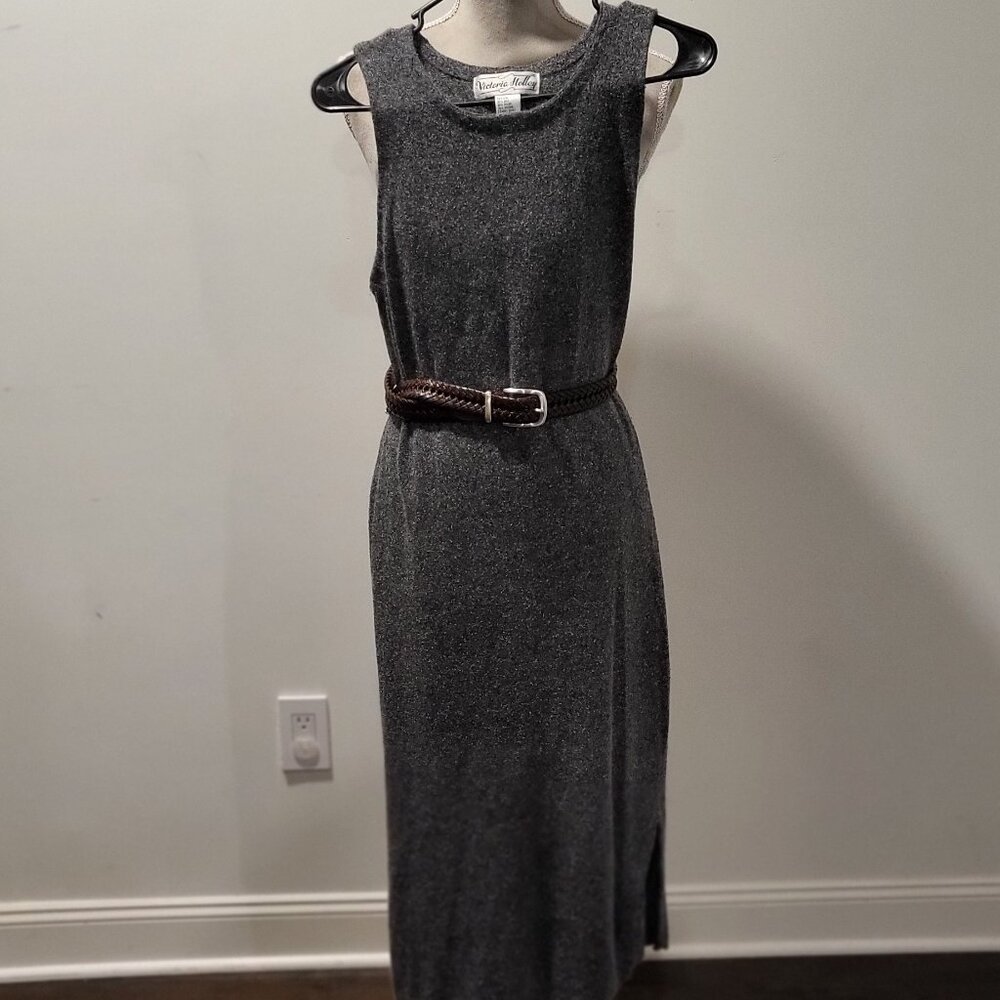 Victoria Holley Vintage Grey L, dress 55% Silk, 30% Nylon, 15% Angora/Rabbit Hai